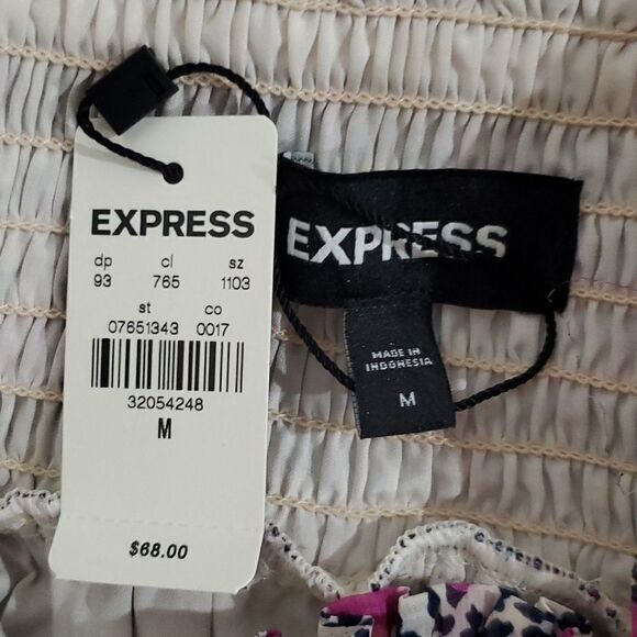 Express Tiered Ruffled Mini Skirt in Purple Floral Size M - Picture 9 of 9